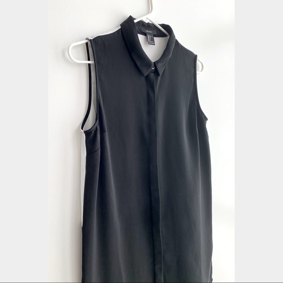 Modern Sleeveless Button Down Collared Blouse - Picture 3 of 6